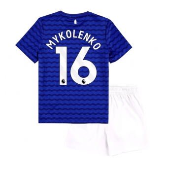 Billige Fotballdrakt Everton Vitaliy Mykolenko #16 Replika Hjemmedraktsett Barn 2025-26 Kortermet (med bukser)